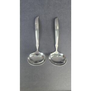 Castle Court Stainless Ladles Set Of 2 Gravy Sauce Serving Silver Japan